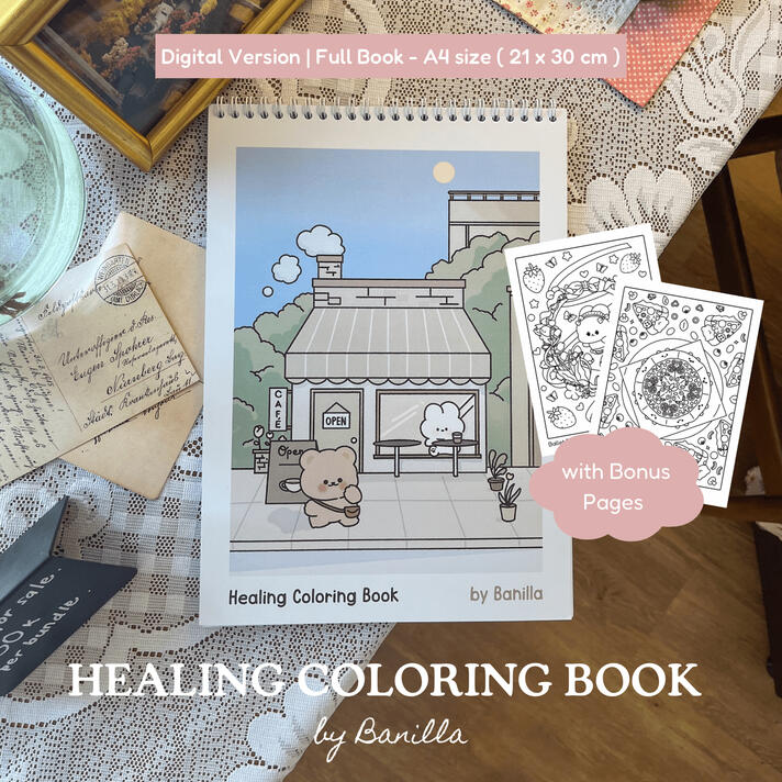 Kawaii coloring book digital version by banilla