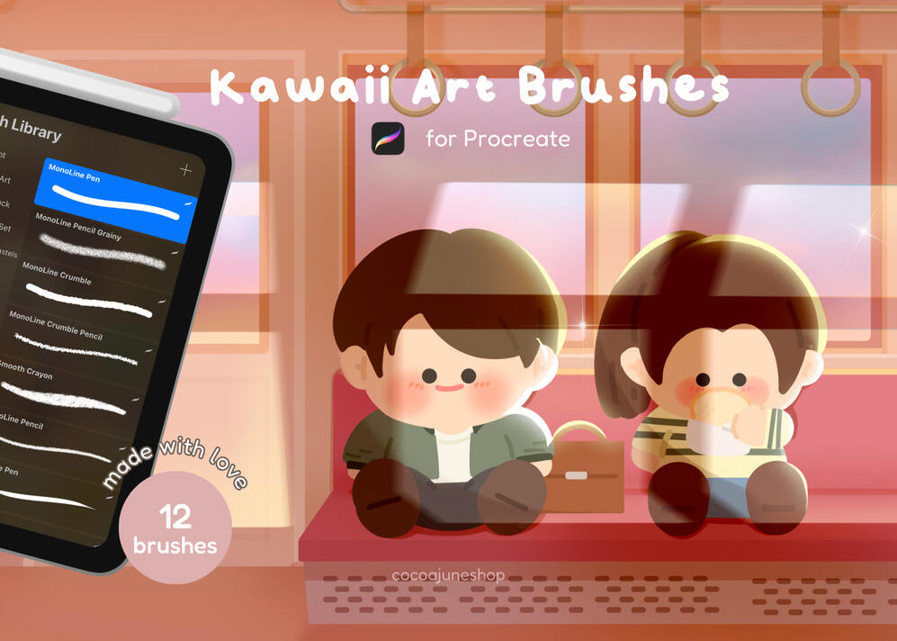 Kawaii art brush procreate